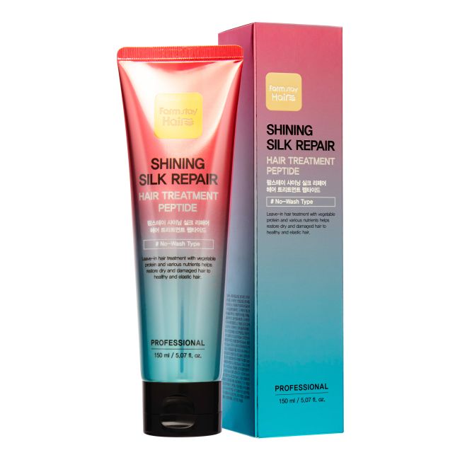 FARMSTAY SHINING SILK REPAIR HAIR TREATMENT PEPTIDE plaukų kremas