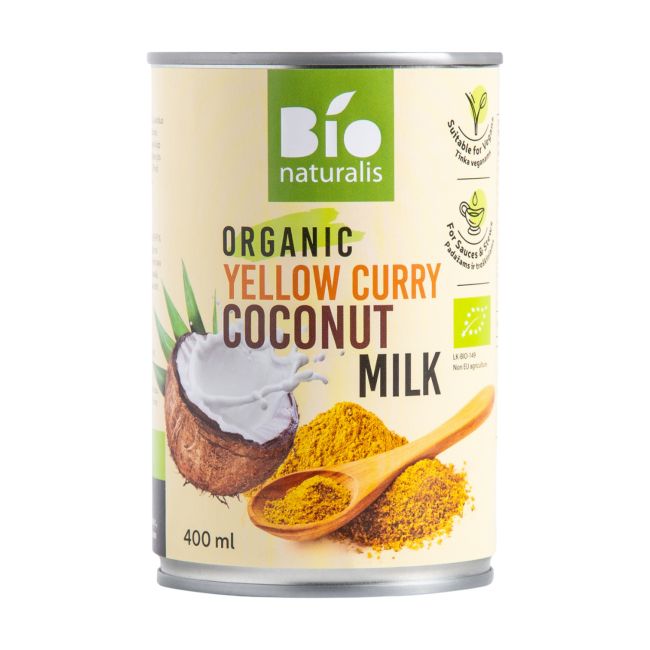 BIO NATURALIS ekologiškas kokosų gėrimas su geltonuoju kariu, 400 ml ...