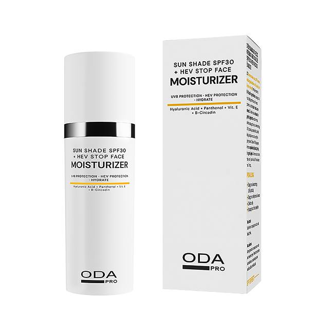 ODA PRO SUN SHADE SPF30 + HEV STOP FACE MOISTURIZER veido kremas