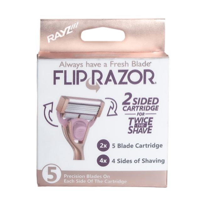 FLIP RAZOR 5 PRECISION BLADES ON keičiamosios moterų skustuvo galvutės ...