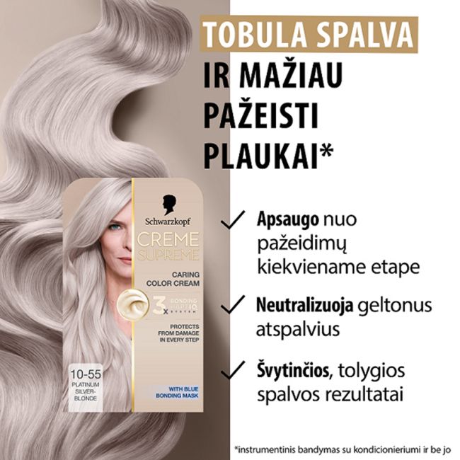 SCHWARZKOPF CREME SUPREME BONDING plaukų dažai, 162 ml + 20 g