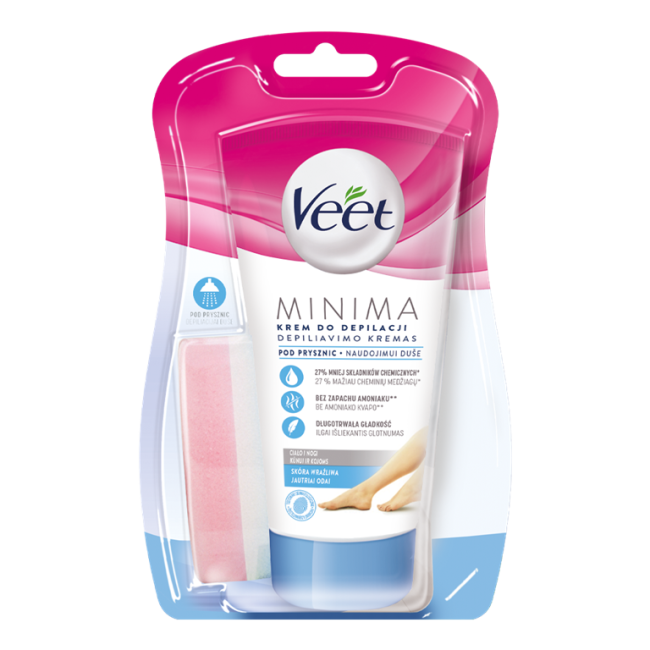 VEET SILK & FRESH dušo depiliacinis kremas, 135 ml