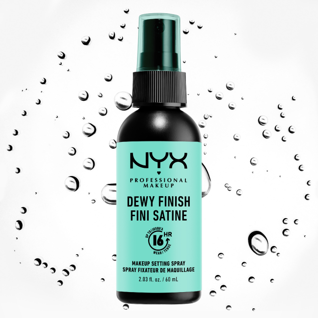 NYX PROFESSIONAL MAKEUP DEWY FINISH makiažą fiksuojantis purškiklis, 60 ml