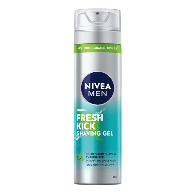 NIVEA MEN FRESH KICK skutimosi želė, 200 ml