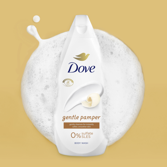 DOVE GENTLE PAMPER dušo želė, 450 ml