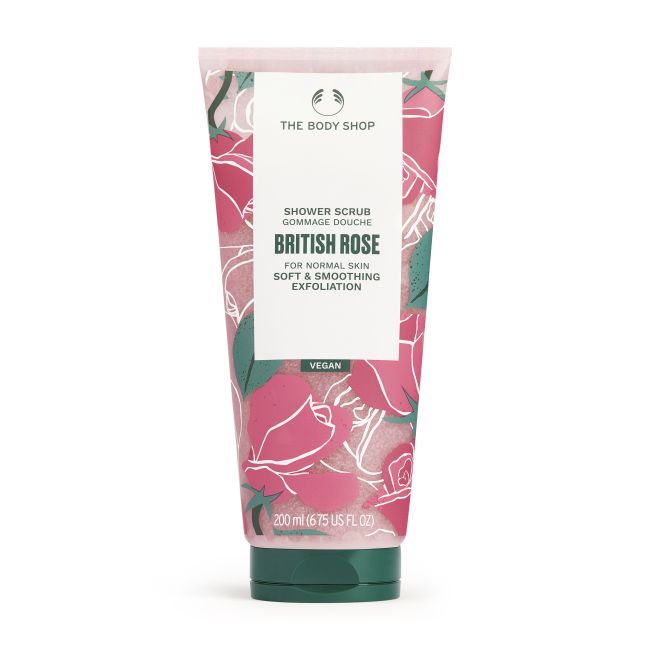 THE BODY SHOP BRITISH ROSE kūno šveitiklis, 200 ml