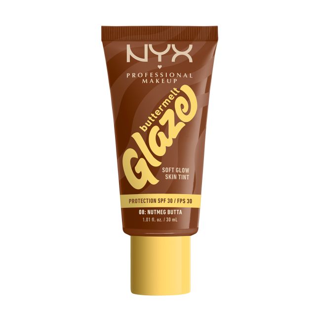 NYX PROFESSIONAL MAKEUP BUTTERMELT GLAZE SOFT SPF 30 makiažo pagrindas, 30 ml