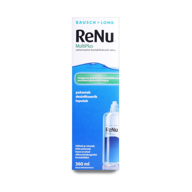 RENU MULTIPLUS universalus tirpalas kontaktiniams lęšiams prižiūrėti, 360 ml