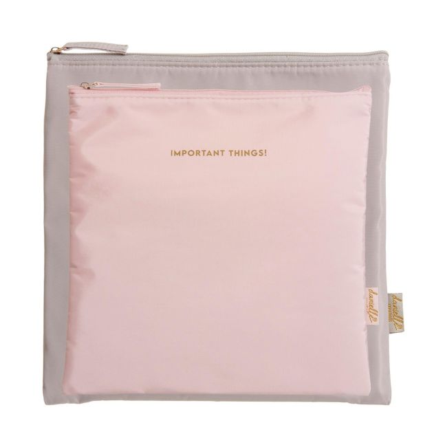 DANIELLE ZIP BAGS kosmetinių rinkinys (1 - 25 x 25 cm & 1 - 23 x 23 cm)