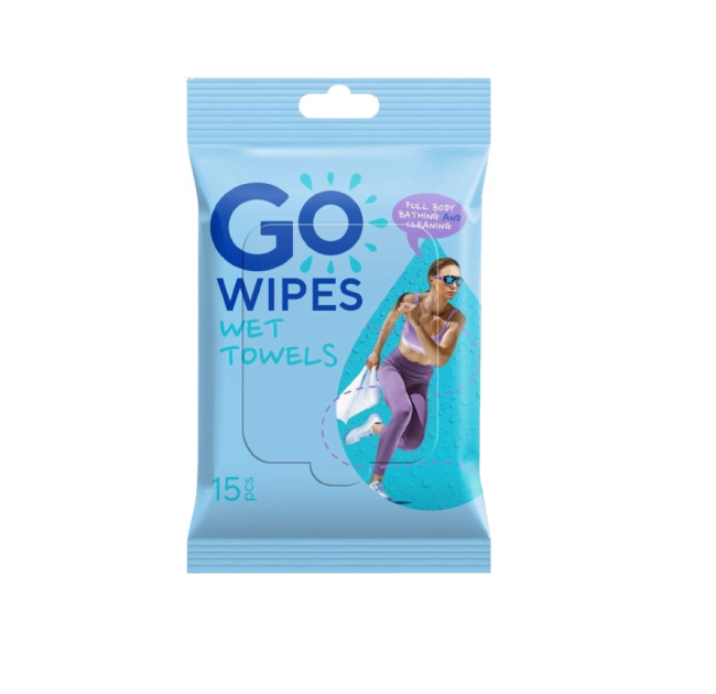 GO WIPES drėgnos servetėlės (15 vnt.)
