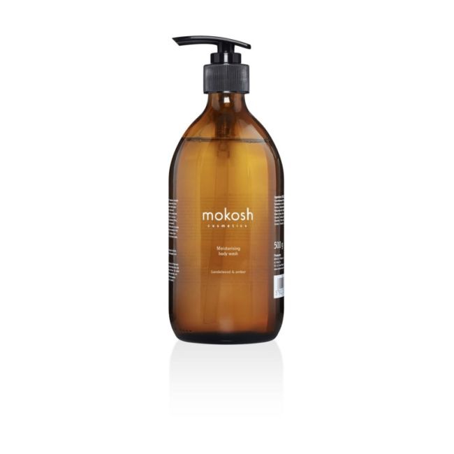 MOKOSH MOISTURIZING SANDALWOOD & AMBER kūno prausiklis, 500 g
