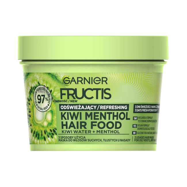 GARNIER FRUCTIS KIWI MENTHOL plaukų kaukė, 400 ml