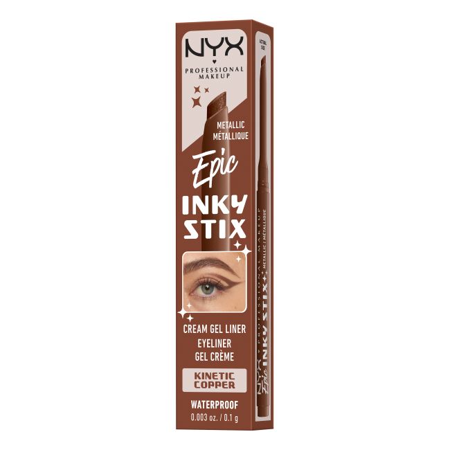 NYX PROFESSIONAL MAKEUP EPIC INKY STIX METALLIC atsparus vandeniui akių kontūro pieštukas
