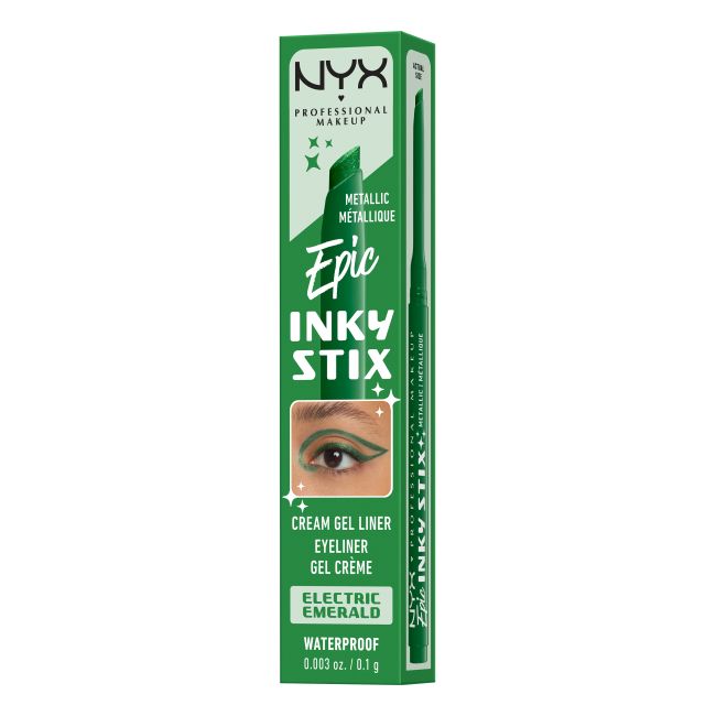 NYX PROFESSIONAL MAKEUP EPIC INKY STIX METALLIC atsparus vandeniui akių kontūro pieštukas