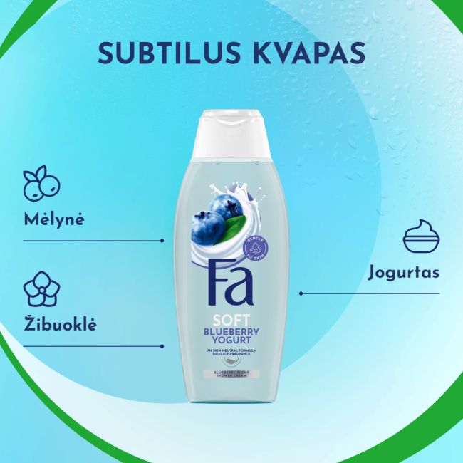 FA SOFT BLUEBERRY YOGURT dušo kremas, 400 ml