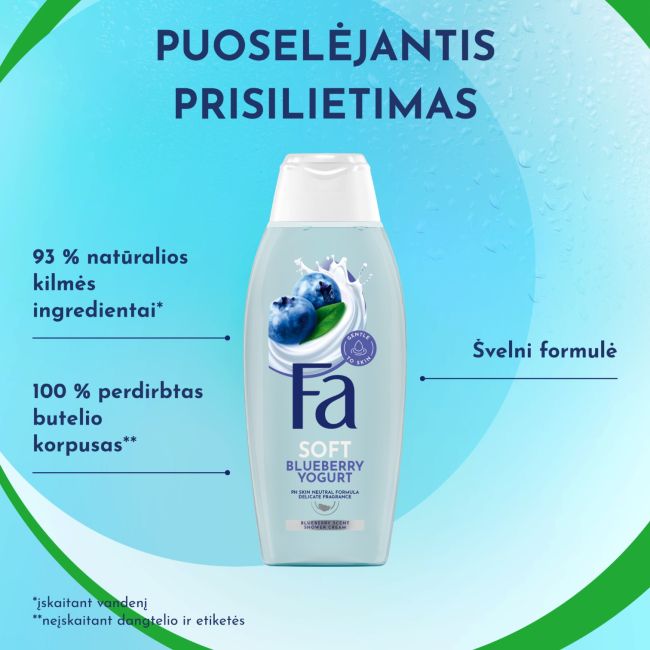 FA SOFT BLUEBERRY YOGURT dušo kremas, 400 ml