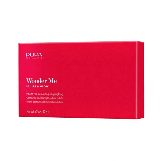 PUPA WONDER ME SCULPT & GLOW veido bruožų modeliavimo ir švytėjimo suteikiančių pudrų paletė, 12 g
