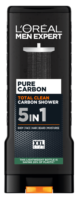 L'OREAL MEN EXPERT PURE CARBON 5IN1 dušo želė, 400 ml