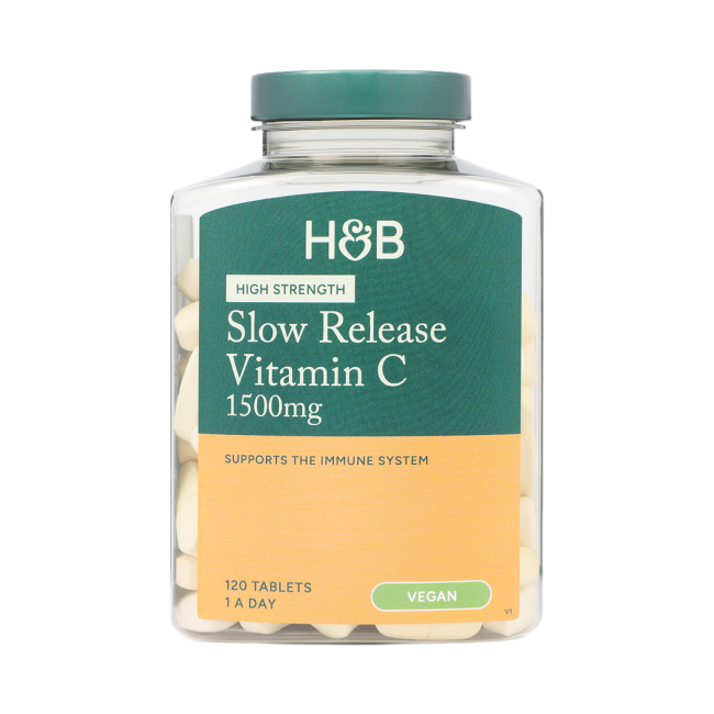 H&B SUPER STRENGTH Vitaminas C 1500 MG, 120 tablečių