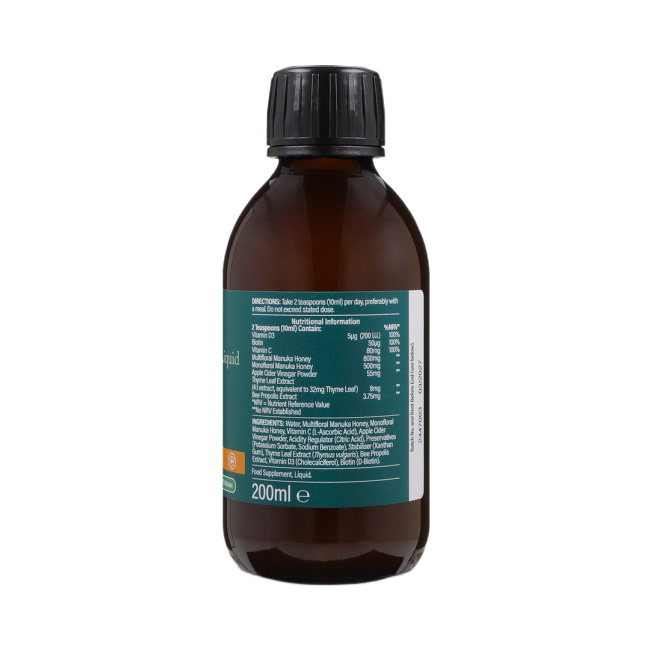 HOLLAND & BARRETT MANUKA HONEY TONIC maisto papildas, skystis, 200 ml
