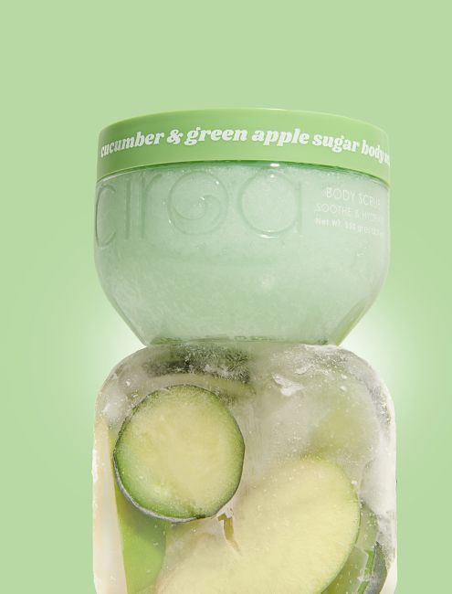 CIROA CUCUMBER & GREEN APPLE SUGAR kūno šveitiklis, 350 g