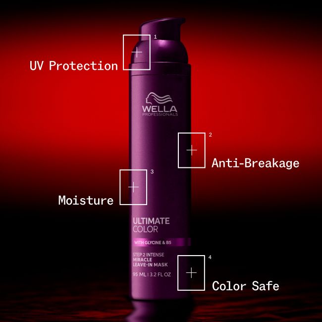 WELLA PROFESSIONALS ULTIMATE COLOR nenuplaunama dažytų plaukų kaukė, 30 ml