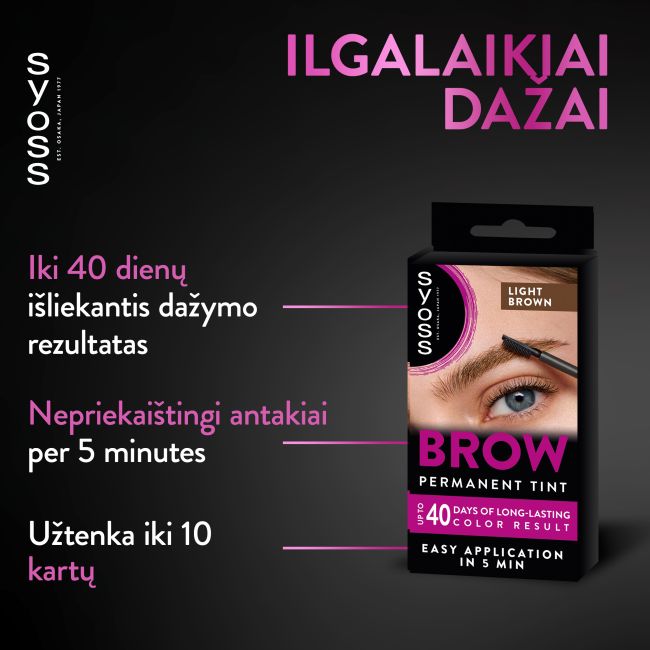SYOSS COLOR antakių dažai šviesiai rudos spalvos, 10 ml