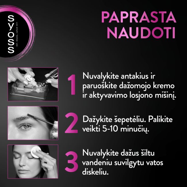 SYOSS COLOR antakių dažai tamsiai rudos spalvos, 10 ml