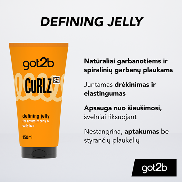 GOT2B CURLZ DEFINING plaukų želė, 150 ml