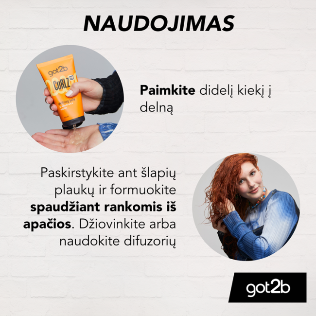 GOT2B CURLZ DEFINING plaukų želė, 150 ml