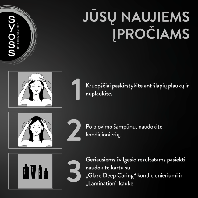 SYOSS INTENSE GLAZE DEEP CARING plaukų šampūnas, 440 ml