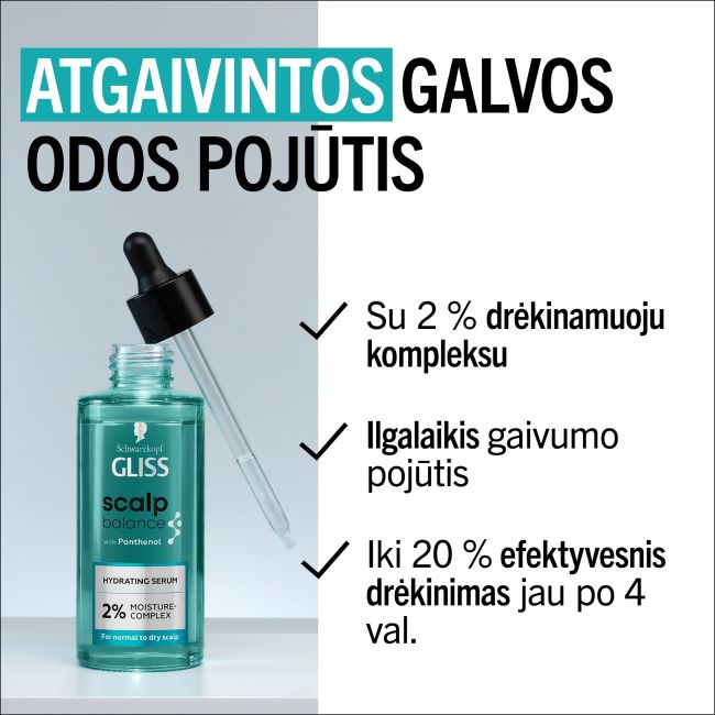 GLISS SCALP BALANCE HYDRATING galvos odos serumas, 100 ml