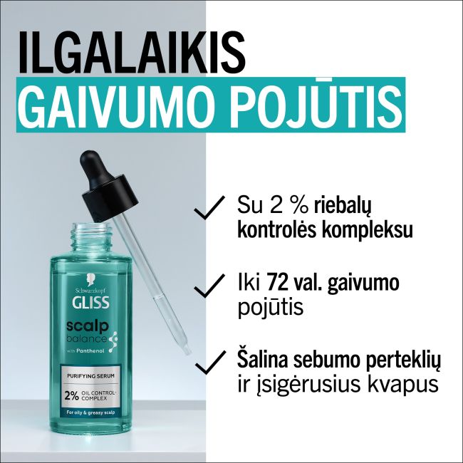 GLISS SCALP BALANCE PURIFYING galvos odos serumas, 100 ml