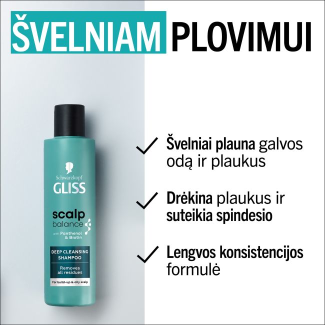 GLISS SCALP BALANCE GENTLE plaukų šampūnas, 200 ml