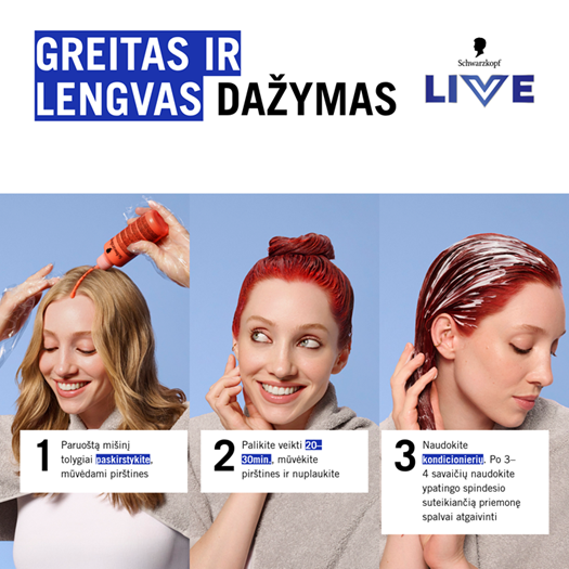 SK LIVE INTENSE COLOUR plaukų dažai