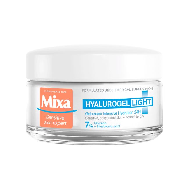MIXA HYALUROGEL drėkinamasis gelinis veido kremas, 50 ml