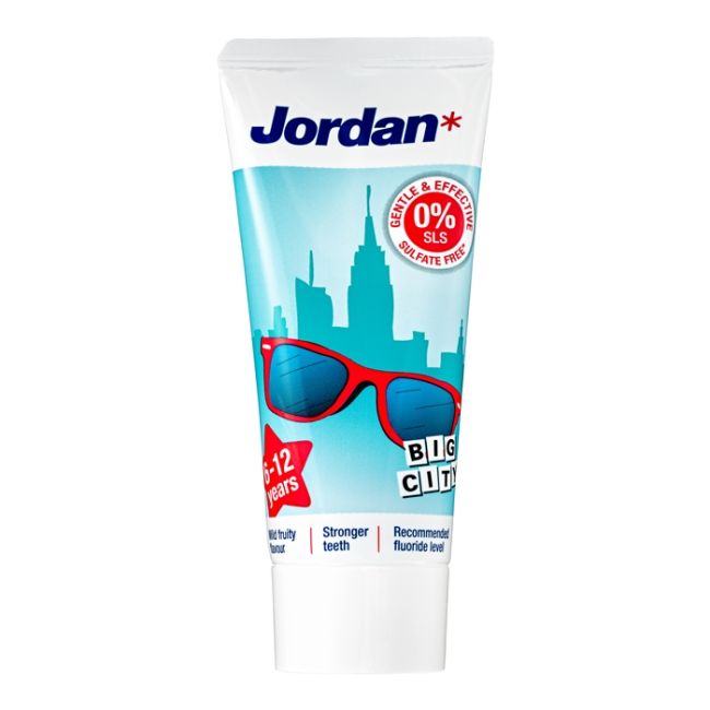 JORDAN 6 - 12 YEARS vaikų dantų pasta, 50 ml