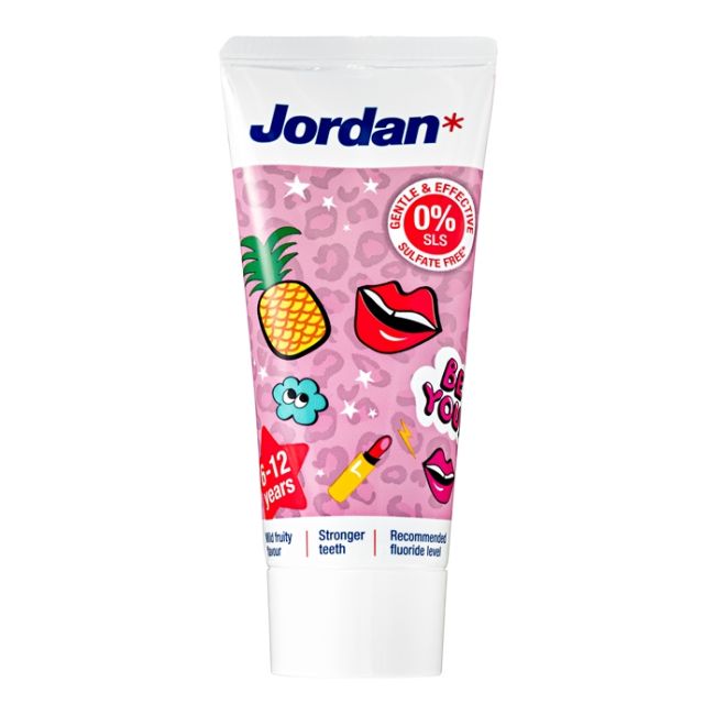 JORDAN 6 - 12 YEARS vaikų dantų pasta, 50 ml