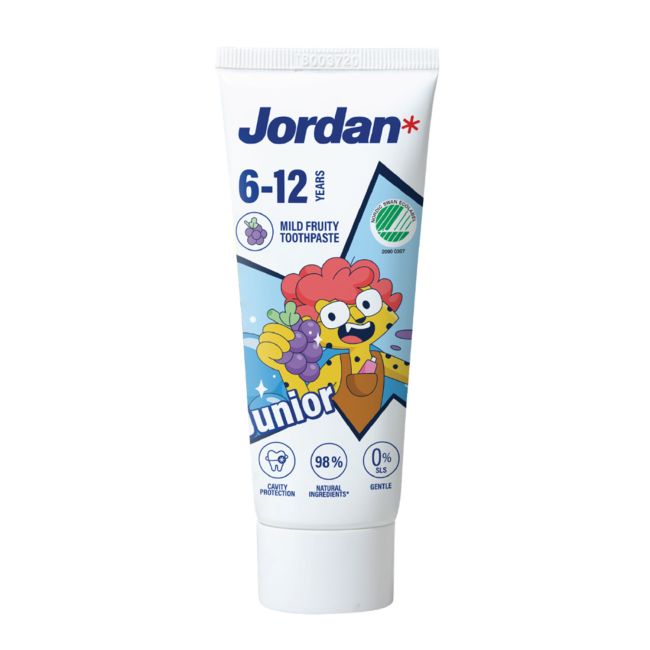 JORDAN 6 - 12 YEARS vaikų dantų pasta, 50 ml