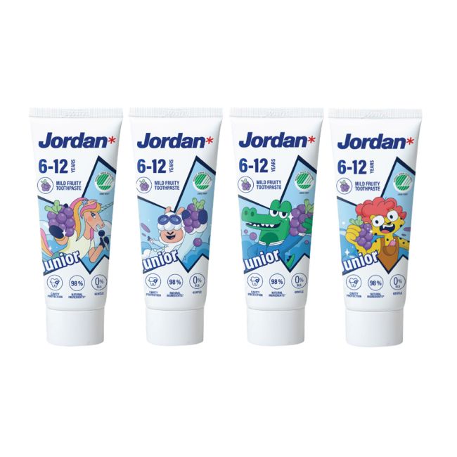 JORDAN 6 - 12 YEARS vaikų dantų pasta, 50 ml