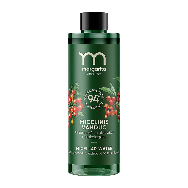 MARGARITA micelinis vanduo su šermukšnių ekstraktu ir biokolagenu, 200 ml