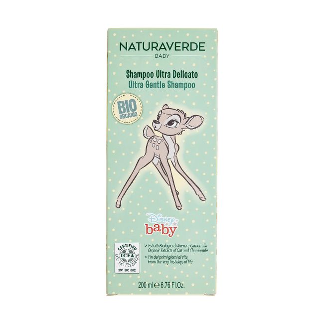 NATURAVERDE BIO ULTRA GENTLE plaukų šampūnas, 200 ml