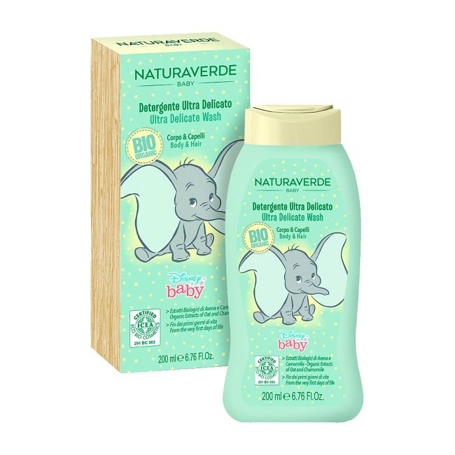 NATURAVERDE BIO ULTRA DELICATE kūno/plaukų prausiklis - želė, 200 ml