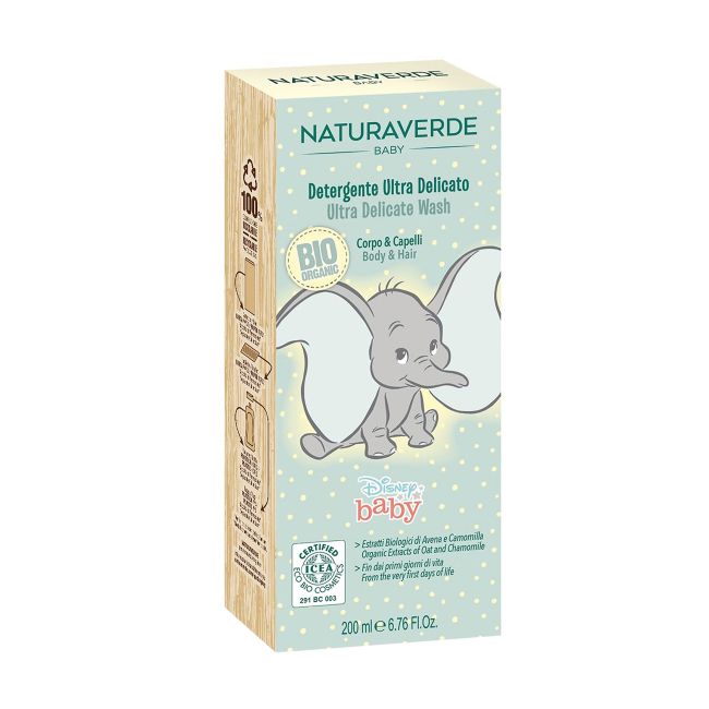 NATURAVERDE BIO ULTRA DELICATE kūno/plaukų prausiklis - želė, 200 ml