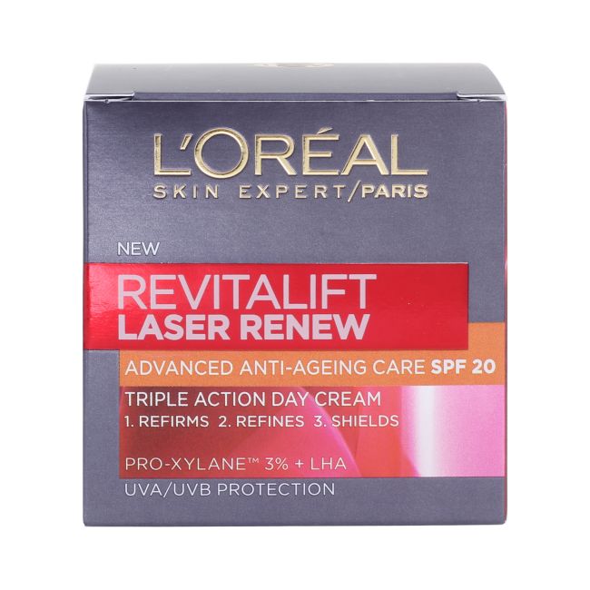 L'OREAL REVITALIFT LASER RENEW SPF 20 dieninis veido kremas, 50 ml