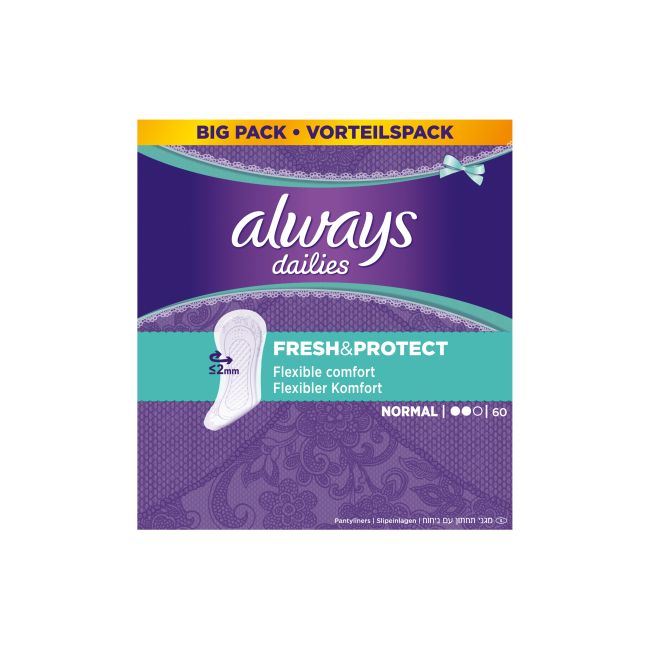 ALWAYS FRESH & PROTECT higieniniai įklotai (60 vnt.)