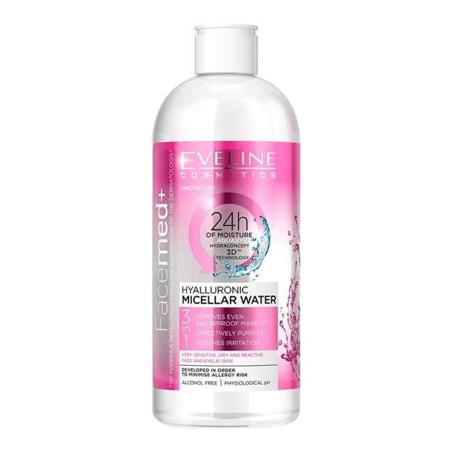 EVELINE FACEMED+ HYALURONIC micelinis vanduo, 400 ml