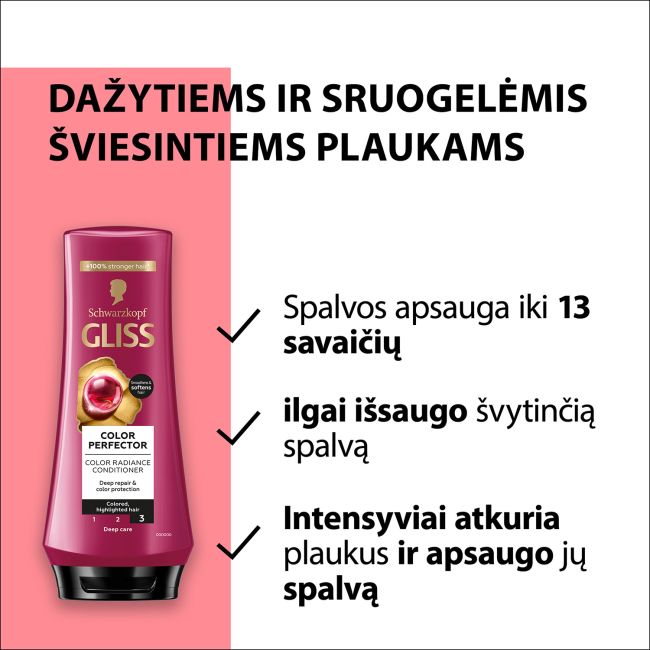 GLISS ULTIMATE COLOR balzamas, 200 ml
