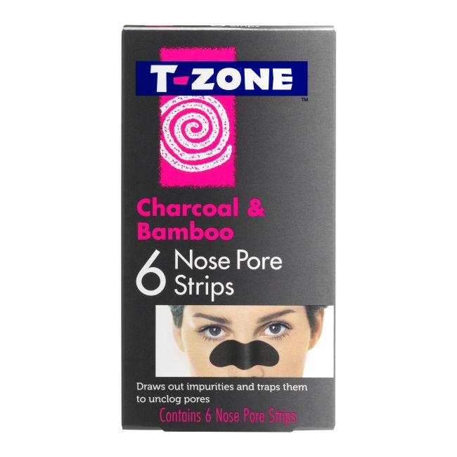 T - ZONE CHARCOAL & BAMBOO nosies porų valymo juostelės (6 vnt.)
