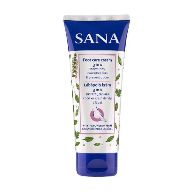 SANA FOOT CARE 3 IN 1 pėdų kremas, 100 ml